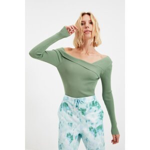 Trendyol Mint Shoulder Detailed Knitwear Sweater