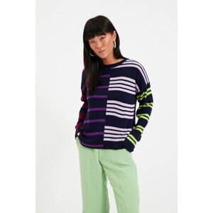 Trendyol Navy Striped Knitwear Sweater