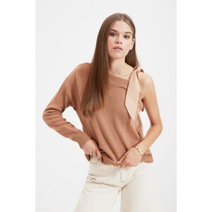 Trendyol Camel One Shoulder Knitwear Sweater