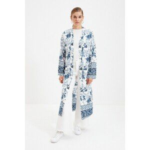 Trendyol Blue Patterned Kimono & Kaftan