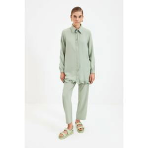 Trendyol Mint Shirt Collar Bottom-Top Suit