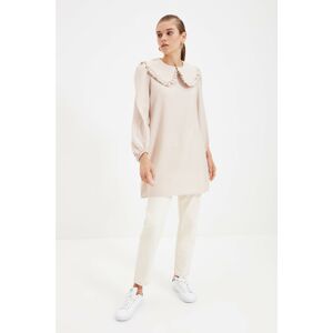 Trendyol Beige Baby Collar Tunic