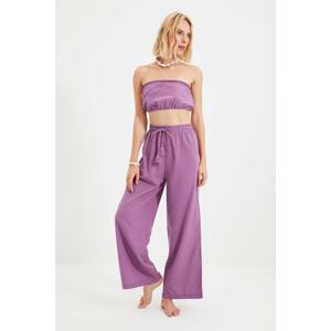 Trendyol Lilac Strapless Top and Bottom Set