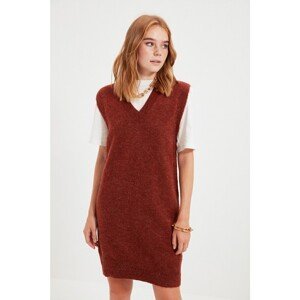 Trendyol Tile V Neck Sweater Dress Knitwear Dress
