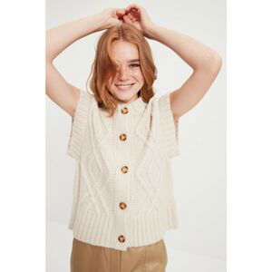 Trendyol Ecru Knitted Detailed Sweater Knitwear Blouse