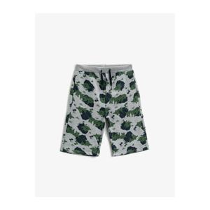 Koton Boys Gray Patterned Tie Waist Shorts