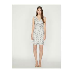 Koton Patterned Dress Evening Dress