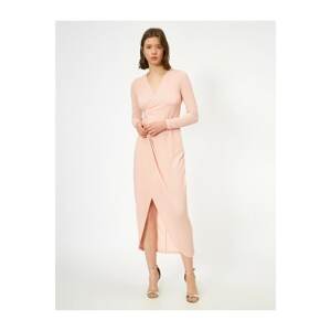 Koton Women's Pink Slit Detailed Dress