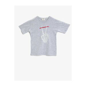 Koton Boys Gray Printed T-shirt