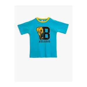 Koton Boy Blue Printed Cotton T-Shirt