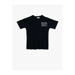 Koton T-Shirt - Navy blue - Regular