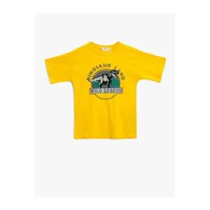Koton Boy's Yellow Printed T-shirt