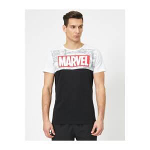 Koton Men's Black Marvel Printed T-Shirt