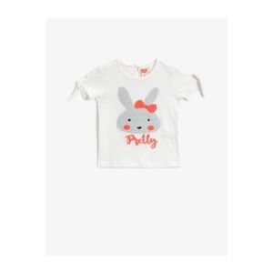 Koton Baby Girl WHITE Printed T-Shirt Cotton