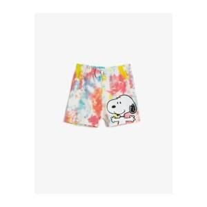 Koton Baby Girl Pink Snoopy Licensed Printed Cotton Shorts