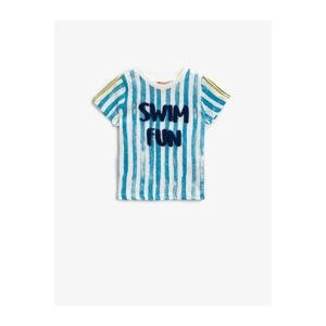 Koton Baby Boy Blue Stick Pattern Striped T-Shirt