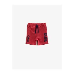 Koton Boy Red Printed Waistband Shorts