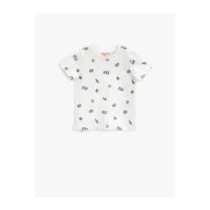 Koton Baby Boy Cotton T-shirt Ecru