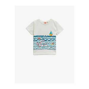 Koton Baby Boy Cotton T-shirt Ecru