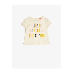 Koton Baby Girl Ecru T-Shirt