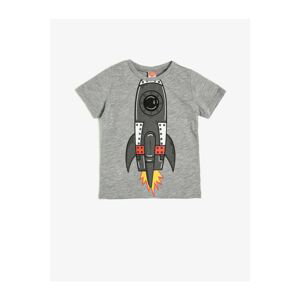 Koton Baby Boy Gray Printed T-Shirt