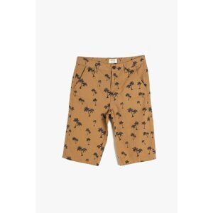 Koton Boy Cotton Pocket Patterned Taba Shorts