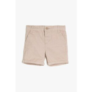 Koton Ecru Baby Boy Pocket Detailed Shorts