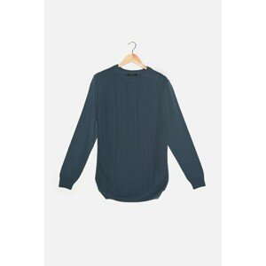 Trendyol Indigo Men's Crew Neck Slim Fit Knitwear Sweater