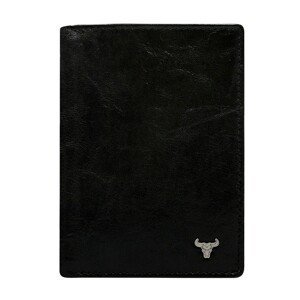 Men´s vertical wallet made of genuine leather black