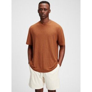 GAP Tričko short sleeve linen t-shirt