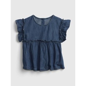 GAP Children's top honey ruffle denim