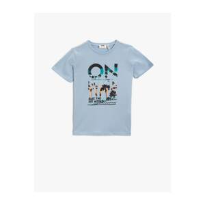 Koton Boy Printed T-Shirt Crew Neck Cotton