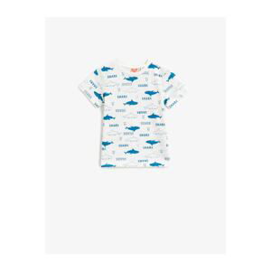 Koton Baby Boy Patterned T-Shirt Short Sleeve Cotton