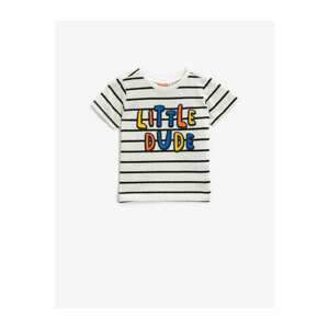 Koton Baby Boy Striped T-Shirt Printed Cotton Short Sleeve