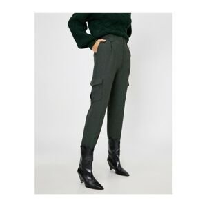 Koton Women's Green Pocket Detailed Trousers