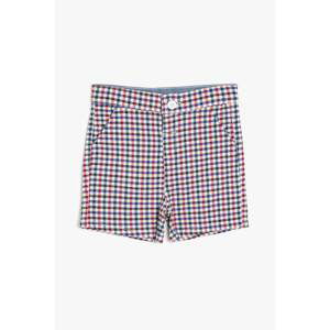 Koton Navy Blue Plaid Baby Boy Shorts