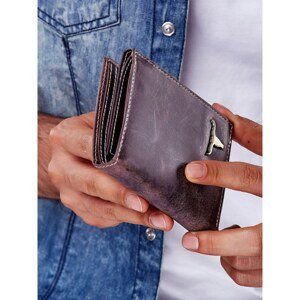 Plain brown leather men´s wallet