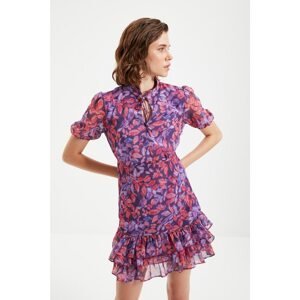 Trendyol Multicolored Collar Detailed Frilly Dress