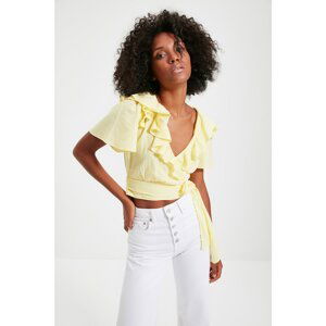 Trendyol Yellow Ruffle Blouse