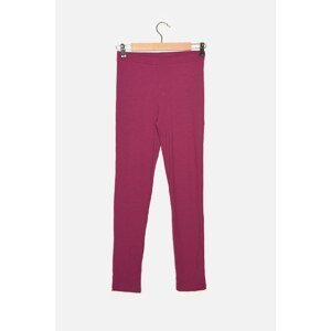 Trendyol Purple Straigt Fit Ribbed Knitted Trousers