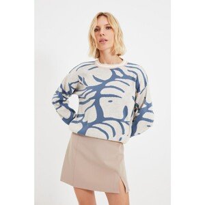 Trendyol Stone Jacquard Knitwear Sweater