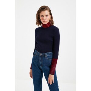 Trendyol Navy Turtleneck Knitwear Sweater