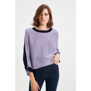 Trendyol Lilac Color Block Knitwear Sweater