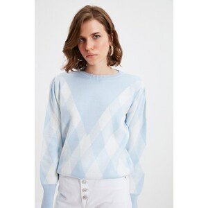 Trendyol Light Blue Jacquard Knitwear Sweater