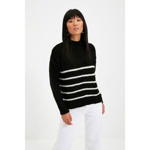 Trendyol Black Striped Knitwear Sweater