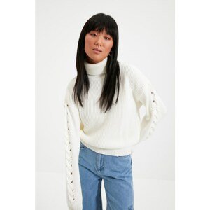 Trendyol Ecru Sleeve Detailed Knitwear Sweater