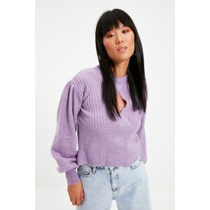 Trendyol Lilac Balloon Sleeve Knitwear Sweater