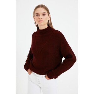 Trendyol Claret Red Collar Knitwear Sweater