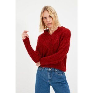Trendyol Tile Hooded Knitted Detailed Knitwear Sweater