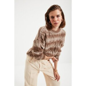 Trendyol Mink Knitted Detailed Knitwear Sweater